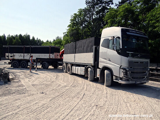 Transport - zbiorniki betonowe w Wolbromiu